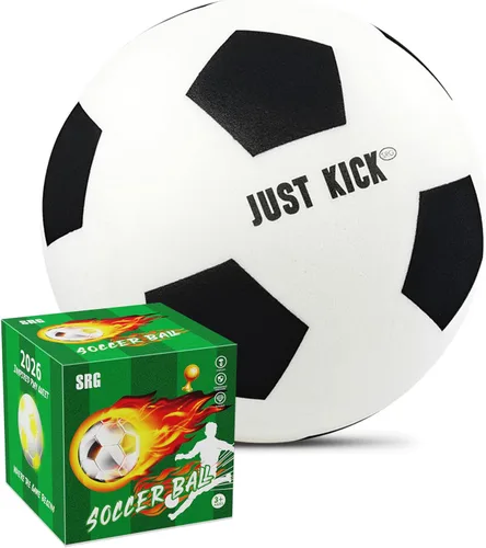 Miniatura 11 de SRG Pelota de fútbol de espuma silenciosa – Pelota de fútbol sin aire para entrenamiento silencioso, diseño de espuma suave y duradera, multiusos