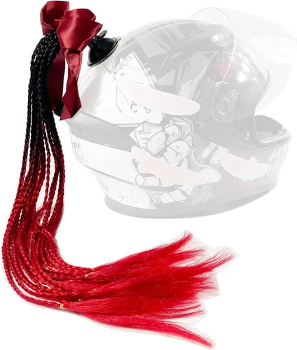 Miniatura 4 de Lindo lazo con cristal para motocicleta, esquí, decoración de casco de bicicleta Negro Azul