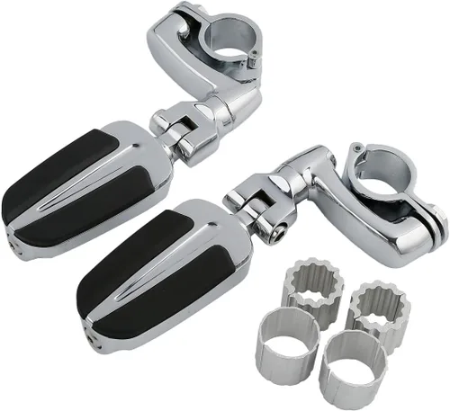 Miniatura 43 de TCT-MOTORPARTS Soportes de clavijas de pie de barra de carretera negro para Harley Touring 22/25/32/1.378 in