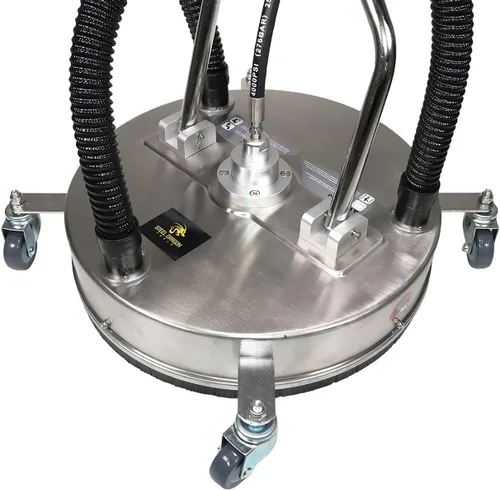 Miniatura 5 de Limpiador de superficies de acero inoxidable de 21 pulgadas con puerto de vacío, ruedas y accesorio para lavadora a presión de varilla 4000 PSI, 12
