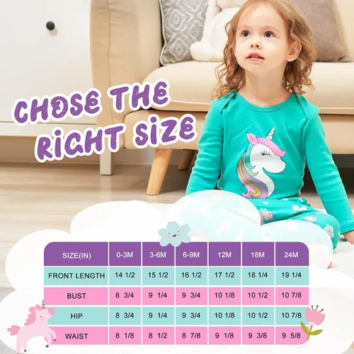 Miniatura 7 de V.&GRIN Conjunto de pijama de algodón de manga larga para bebé niña, para otoño e invierno