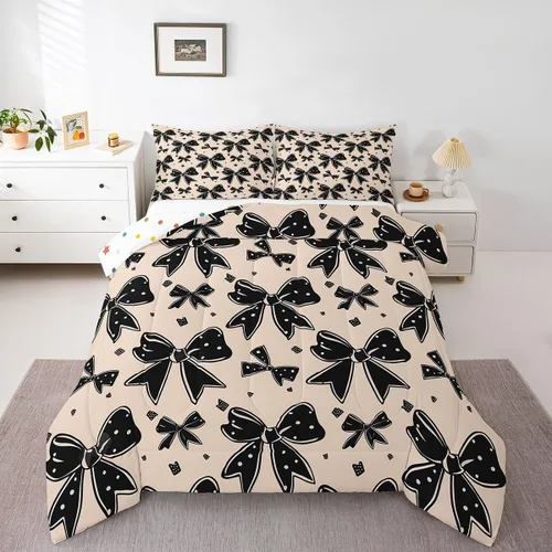Miniatura 11 de Feelyou Juego de edredón de castillo rosa para niños, tamaño individual, juego de ropa de cama de princesa para niños y niñas, inserto de edredón