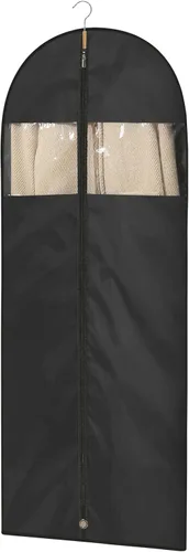 Miniatura 13 de Bolsas de vestir para vestidos, bolsas de ropa de 65 pulgadas de largo para colgar ropa, paquete de 3 fundas plegables con ventana transparente