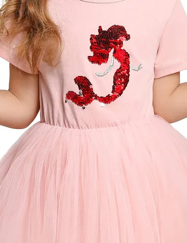 Miniatura 6 de YOFEEL Vestido de verano para niñas pequeñas de manga corta tutú longitud hasta la rodilla