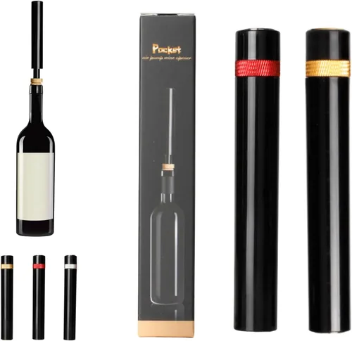 Miniatura 9 de Abridor de vino, abridor de vino MIni, bomba de presión de aire de bolsillo portátil de viaje, abrebotellas de vino, Porta de viaje para el hogar