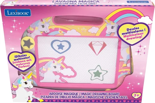 Miniatura 4 de Lexibook, Tablero de Dibujo de Unicornio Mágico Magnético Multicolor, Juguete Artístico Creativo para Niñas y Niños, Lápiz Stylus y Sellos
