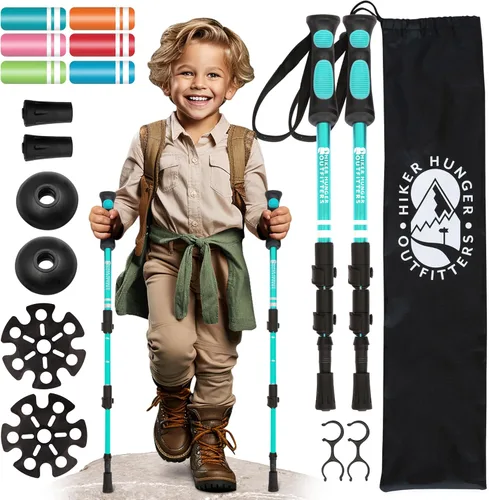 Miniatura 11 de Kids Hiking Poles by USA Brand - Lightweight Collapsible Kids Walking Stick w/Quick Adjustable Flip Locks