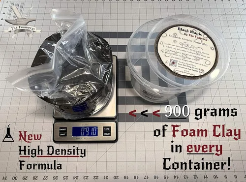 Miniatura 7 de The Foamory Arcilla de Espuma Moldeable para Cosplay (900g Negro) Arcilla Seca al Aire de Alta Densidad, Espuma EVA se Lija y Pinta Fácilmente, No