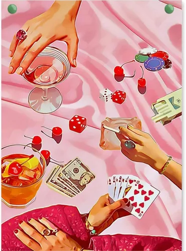 Miniatura 11 de KICHANG Kits de Pintura de Diamante Blanco Retro para Adultos, Arte de Diamante 5D, Kits de Arte de Diamante Redondos de Punto Completo