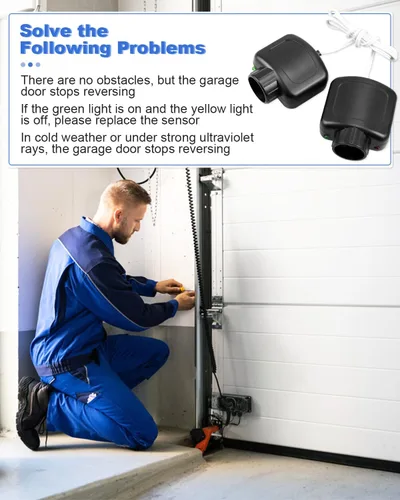 Miniatura 6 de Abridor de puerta de garaje, sensor de seguridad, ojos para abridor de puerta de garaje lineal, accesorios compatibles con HAE00002 LSO50 LDO33