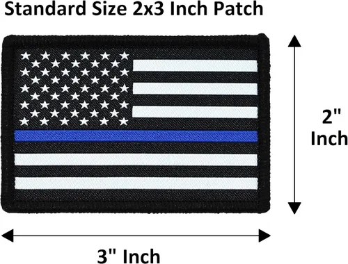 Miniatura 4 de Great 1 Thin Blue Line - Parches de bandera de Estados Unidos, aplicación de la ley y policía, apliques tácticos de gancho y bucle para sombreros