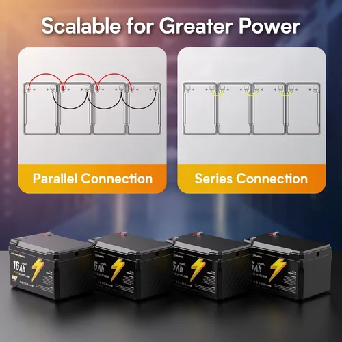 Miniatura 9 de GOLDENMATE Batería LiFePO4 de 12 V 16 Ah, impermeable IP67, batería de litio de 12 V con más de 5000 ciclos profundos, BMS integrado, celda