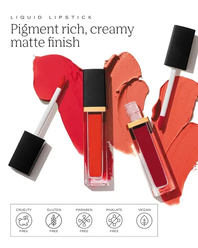 Miniatura 3 de PDL Cosmetics Bold Aspirations - Lápiz labial líquido (Azucar Morena), acabado mate suave altamente pigmentado, tono caramelo, fórmula hidratante