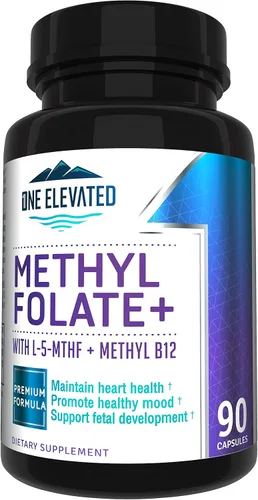 ¡Doble Fuerza y Folato de Metilo Más Bioactivo! Formulado Únicamente con Metilcobalamina (B12) de Grado Farmacéutico Más Alto, Niacina, B1, B2 B6.