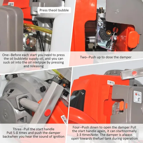 Miniatura 4 de Excavadora de agujeros para postes, 72 CC de 2 tiempos, excavadora de agujeros para poste de poste, excavadora de tierra a gas, 3 brocas de taladro