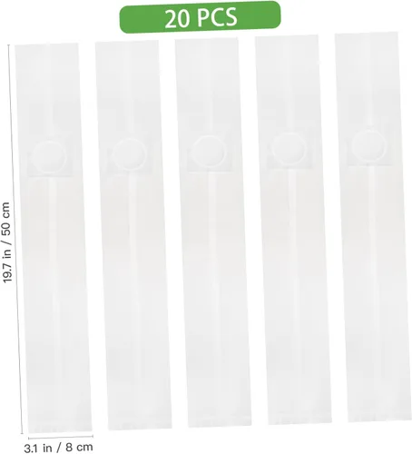 Miniatura 2 de 20 bolsas de cultivo de hongos 19.8 pulgadas de largo x 3 (anchas) bolsas de engorde hongos sellables/para cultivo de sustratos