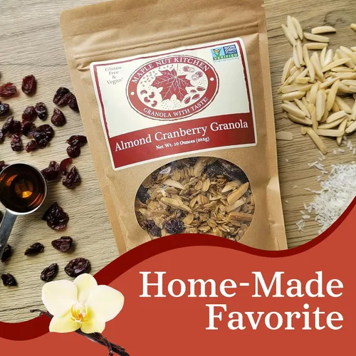 Miniatura 2 de Maple Nut Kitchen Granola de almendras y arándanos, sin gluten y vegana, mezcla abundante con avena, almendras y arándanos, 10 onzas