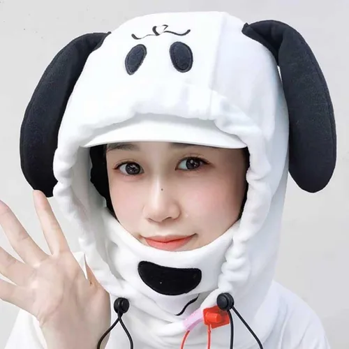Miniatura 7 de Lindo animal esquí pasamontañas felpa snowboard máscara invierno deportes nieve accesorios sombrero Kawaii snowboard