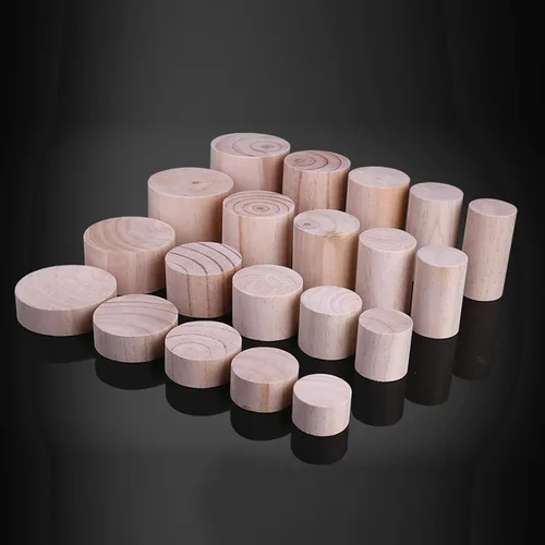 Miniatura 7 de Patas cilíndricas de madera maciza de pino para gabinete, patas de soporte para mesa de café, patas de sofá, patas de cama, 23 tamaños, para mesa