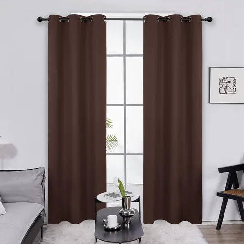 Miniatura 124 de Deconovo Cortina opaca, para oscurecer la habitación Gris claro