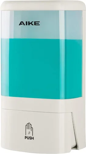 Miniatura 8 de AIKE Dispensador de jabón líquido de montaje en pared para baños comerciales, oficinas, restaurantes, 40 onzas, gran capacidad, AK1007, color negro