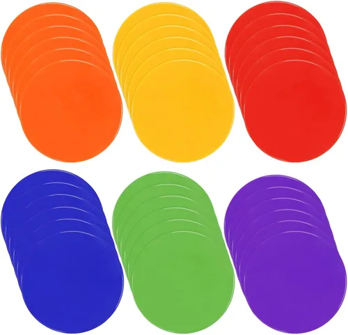 Miniatura 8 de Marcadores de puntos de polietileno para suelo de gimnasio de 9 pulgadas, 10 pulgadas, 12/18/24/36 unidades, conos planos, de goma antideslizante