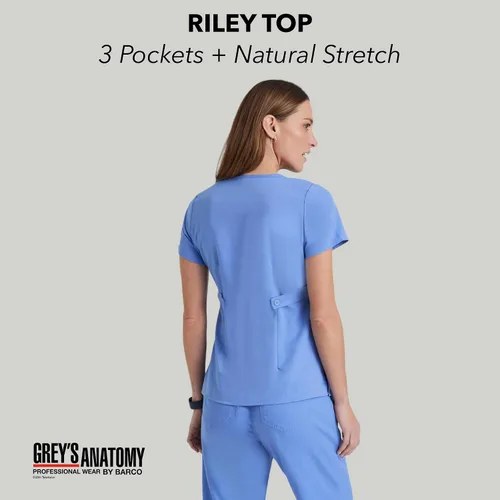 Miniatura 4 de Grey's Anatomy Signature - Camiseta de uniforme para mujer (talla grande, 3 bolsillos)