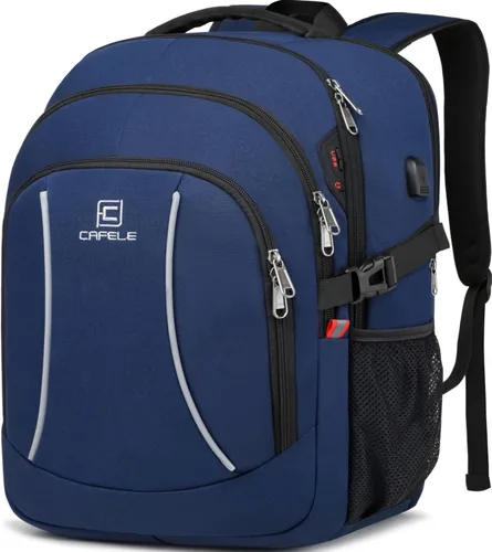 Miniatura 15 de CAFELE Mochila de viaje duradera de 17.3 pulgadas, mochila universitaria, bolsillo antirrobo RFID, bolsa para computadora de negocios grande