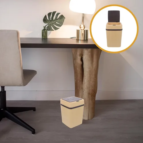 Miniatura 7 de Automatic Induction Trash Bin Smart Sensor Waste Can for Kitchen Office Bedroom Touchless Operation Dustbin in Khaki