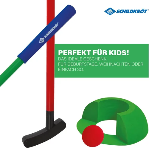 Miniatura 4 de Schildkröt-Funsports Mini golf, para niños, para interiores y exteriores, juego completo con 2 clubes, 1 agujero de pie y 2 pelotas, para 2