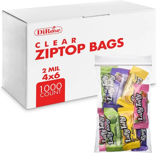 Miniatura 10 de Dirose Bolsas de polietileno transparentes con cierre de 4 x 5 pulgadas, paquete de 100, 2 mil de grosor, bolsas de plástico resellables