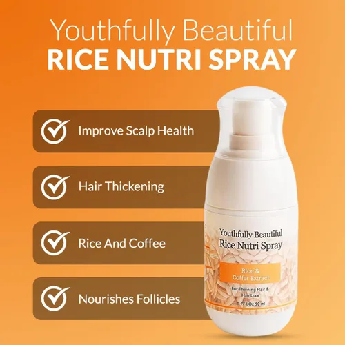 Miniatura 8 de Youthfully Beautiful Rice Nutri Spray and Shampoo Bar Set Thickens Hair Support Healthy Growth Rice Coffee Extract for Thinning Hair and Hair Loss