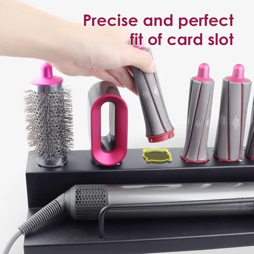 Miniatura 2 de Soporte de almacenamiento para Dyson Airwrap Rizador Accesorios de montaje en pared Soporte de estante con adhesivo para el hogar Organizador