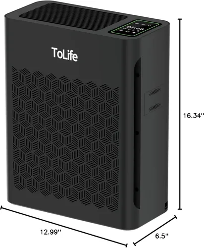 Miniatura 8 de ToLife Purificadores de aire para el hogar, habitación grande de hasta 1295 pies cuadrados, con pantalla PM 2.5, sensor de calidad del aire, modo
