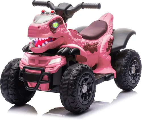 Miniatura 9 de Bluefun Dinosaurio eléctrico de 4 ruedas para montar, ATV para niños, 12V, con música, Bluetooth y luces LED, regalo de cumpleaños para niños de 3