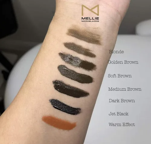 Miniatura 3 de M Ellie Microblading Pigmento – Marrón medio 0.3 fl oz/0.35 fl oz Grado médico Sin mezcla Larga duración para profesionales suministros