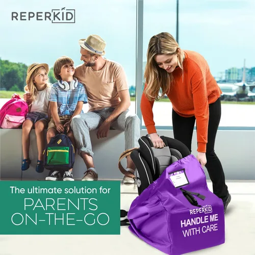 Miniatura 2 de Bolsa de viaje reperkid Premium para asiento de coche para avión - Bolsa universal resistente al agua para chequeo de puerta, con correas ajustables