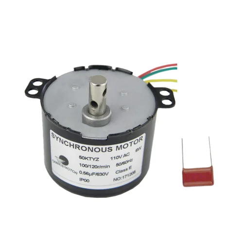Miniatura 12 de CHANCS motor eléctrico síncrono de la CA 110V 1/1.2RPM del motor de baja velocidad 50KTYZ pequeño