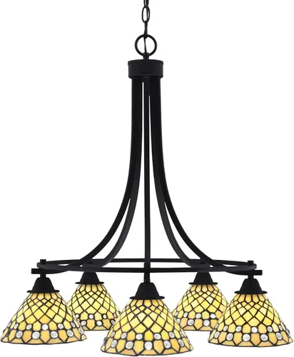 Miniatura 63 de Toltec Lighting Paramount 3405-BN-3001 - Lámpara de araña (5 luces, níquel cepillado)