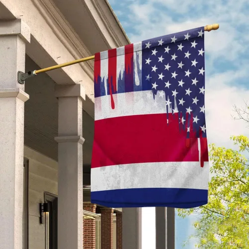 Banderas de Costa Rica Bandera Americana Amistad Estados Unidos Costa Rica Root House Bandera (29.5 x 39.5 pulgadas), Banderas de Estados Unidos,