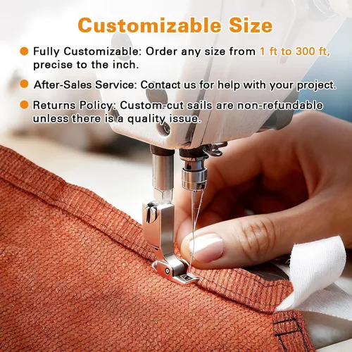 Miniatura 7 de Artpuch Toldo rectangular de 10 x 20 pies, borde curvo, grado comercial de polietileno de alta densidad de 6.53 oz/m², permeable a los rayos UV