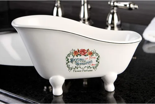 Miniatura 2 de Kingston Brass BATUBSRW Aqua Eden - Mini bañera de cerámica, 8-1/16 pulgadas x 3-7/8 pulgadas x 4-1/2 pulgadas, color blanco
