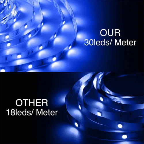 Miniatura 5 de DAYBETTER Tira de luces LED de 16.4 pies que cambian de color impermeable con control remoto