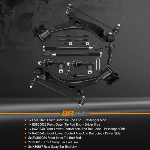 Miniatura 2 de Kit de suspensión delantera para Mazda 3 5 2004 2005 2006 2007 2008 2009 2010 2011 2012 2013 2014 Brazo de control inferior con rótula de bola