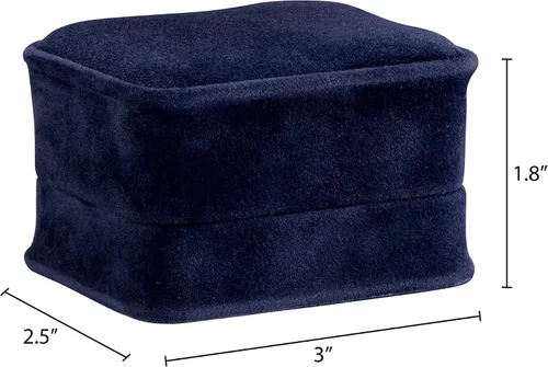 Miniatura 25 de Caja de pendientes de terciopelo negro, paquete de 2, gamuza de lujo rica, elegante estuche de aretes de diamante, con interior de terciopelo negro