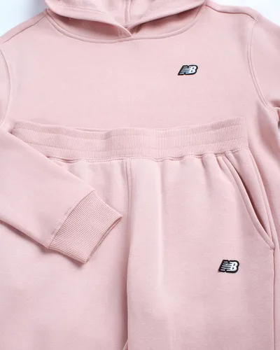 Miniatura 2 de New Balance Conjunto deportivo para niña, conjunto de 2 piezas con capucha de forro polar y pantalones deportivos para niños (5-16)