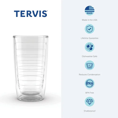 Miniatura 3 de Tervis Flat Art - Vaso aislado de doble pared con aislamiento de gatos hecho en Estados Unidos, mantiene las bebidas frías y calientes, 16 onzas