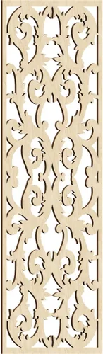 Miniatura 144 de Meadville Paneles decorativos de pared de madera con calado, 9 3/8 pulgadas de ancho x 24 3/8 pulgadas de alto x 1/4 de alto, aliso