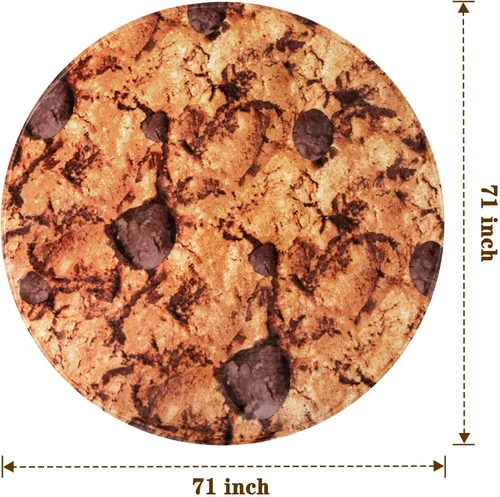 Miniatura 6 de mermaker Manta de galletas de 71 pulgadas para adultos y niños, manta realista de galletas, regalos divertidos para mujeres, hombres, adolescentes