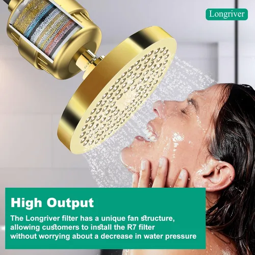 Miniatura 7 de R7 - Filtro de ducha de alta calidad para agua dura, 99.99 %, elimina cloro, metales pesados, suavizante de agua de ducha, mejora tu piel y cabello